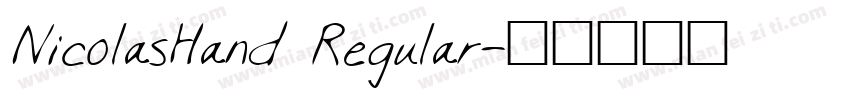 NicolasHand Regular字体转换